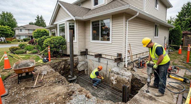 Our team working on Foundation Repair projects in Inverness, FL