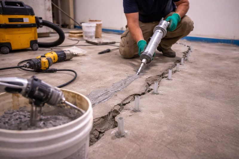 Cracked Basement Floor Repair in Inverness, FL