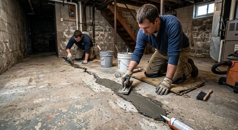 Cracked Basement Floor Repair in Inverness, FL